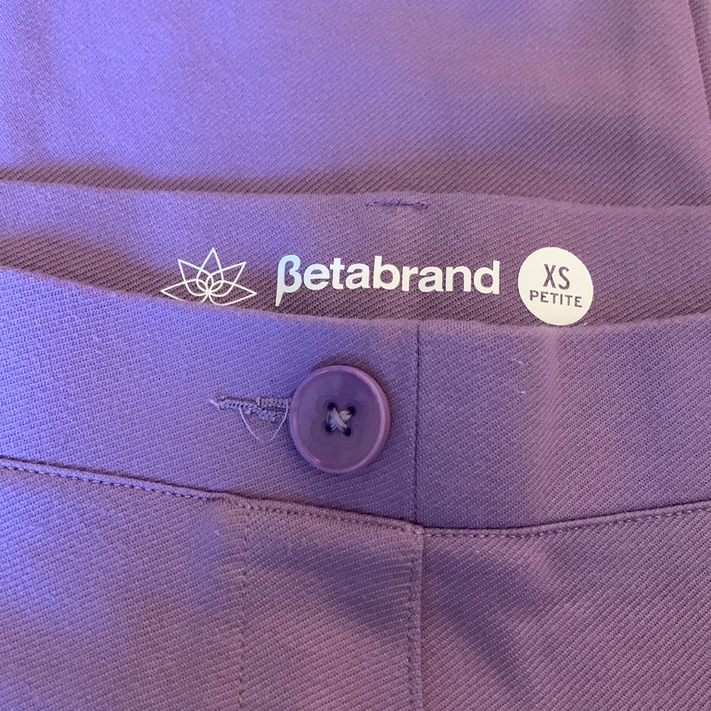Betabrand Dress Pant Yoga Pants Straight Leg Classic - Purple XSP - Picture 7 of 11